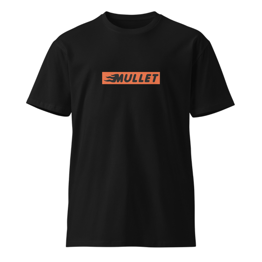 Mullet Word Tee - Black / Orange